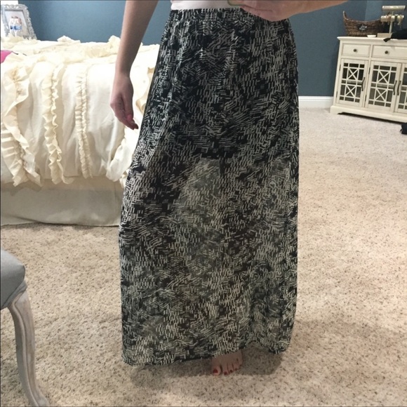 Forever 21 Dresses & Skirts - Forever 21 festival sheer print long skirt